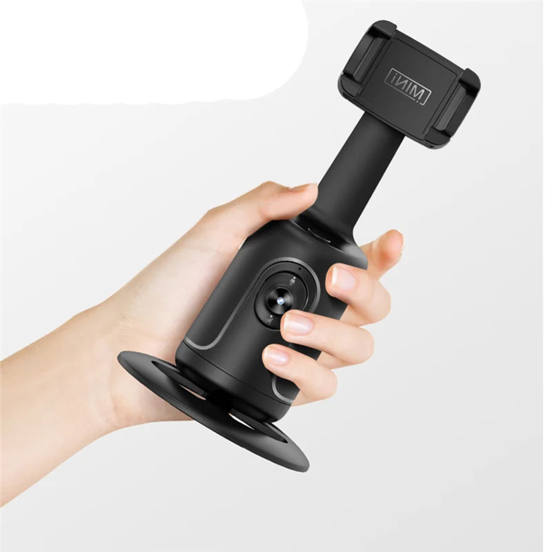 ABRJ-Phone Auto Face Tracking Gimbal Stabilizer 360° Rotation Desktop Handheld Gimbal Phone Tripod for Live Streaming-C