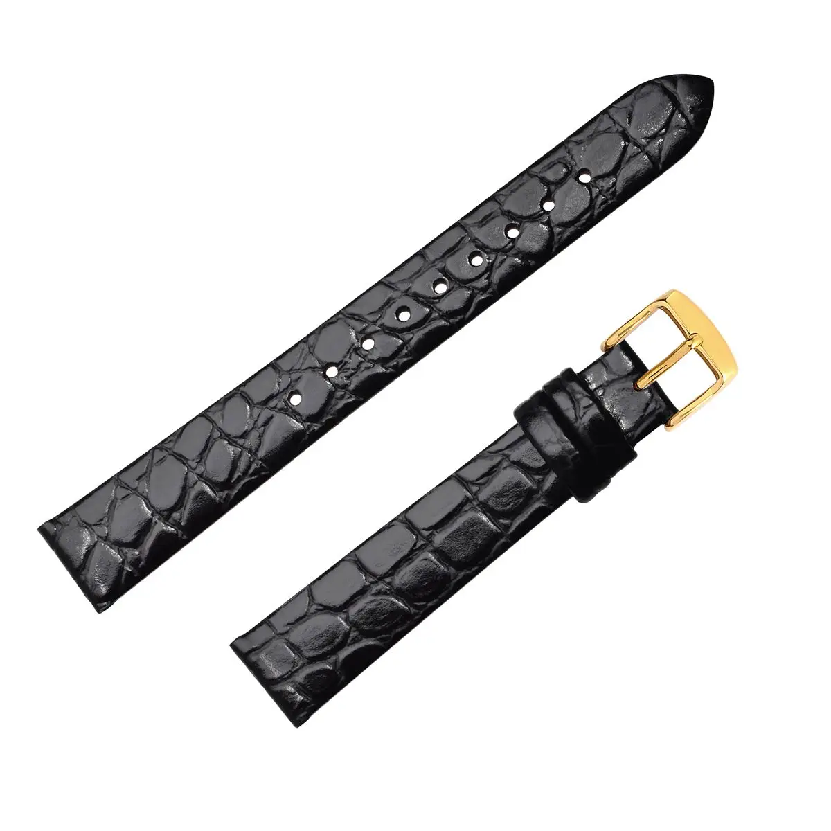 BISONSTRAP Women Watch Straps, Leather Replacement Bands with Polished Stainless Buckle, 8mm 10mm 12mm 14mm 16mm 18mm 19mm 20mm