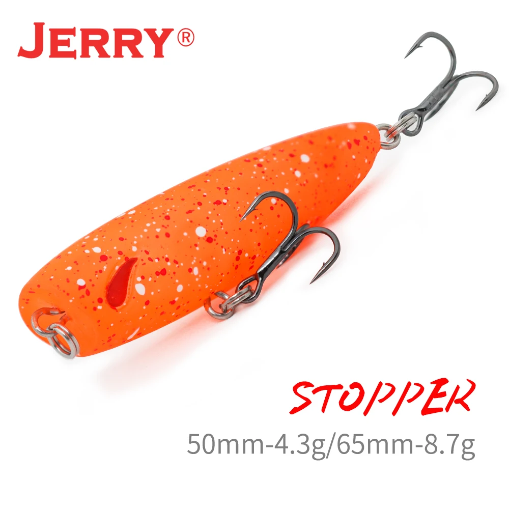 Jerry Stopper Floating Popper Artificial Topwater Bait Ultralight Freshwater Wobbler Lure Trout Bass Perch 50mm Fishing Tackle