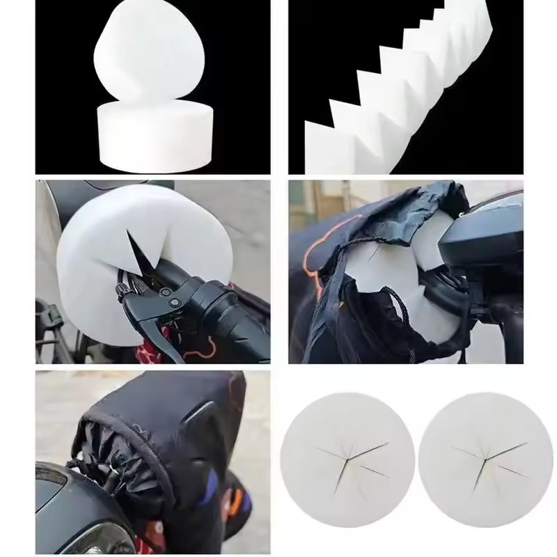 360° Cycle Motorcycle Handlebar Windproof Cotton Wavy Bike Hand Handlebar Cover Wind Block Spong Protector Winter Outdoor Riding - Image 3