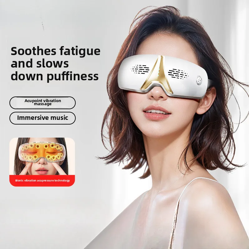 

Vibration Bluetooth Eye Massager Visual Eye Massage Intelligent Eye Mask Massage Masajeador Heating Eyemask Face Facial Massager