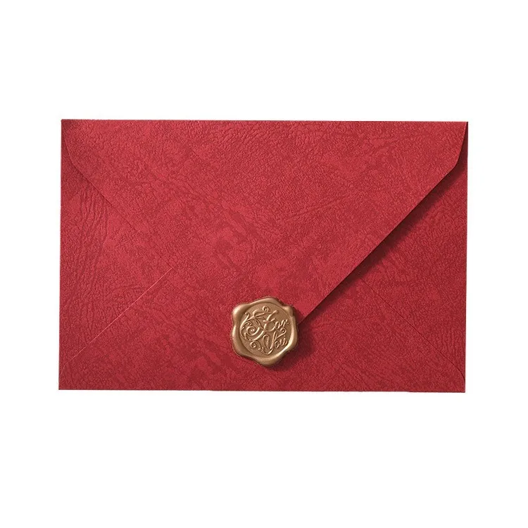 10pcs/pack 16.5x11cm Thick Paper Envelopes for Birthday Business Vintage Wedding Greeting Cards Storage Envelope Red Brown Color