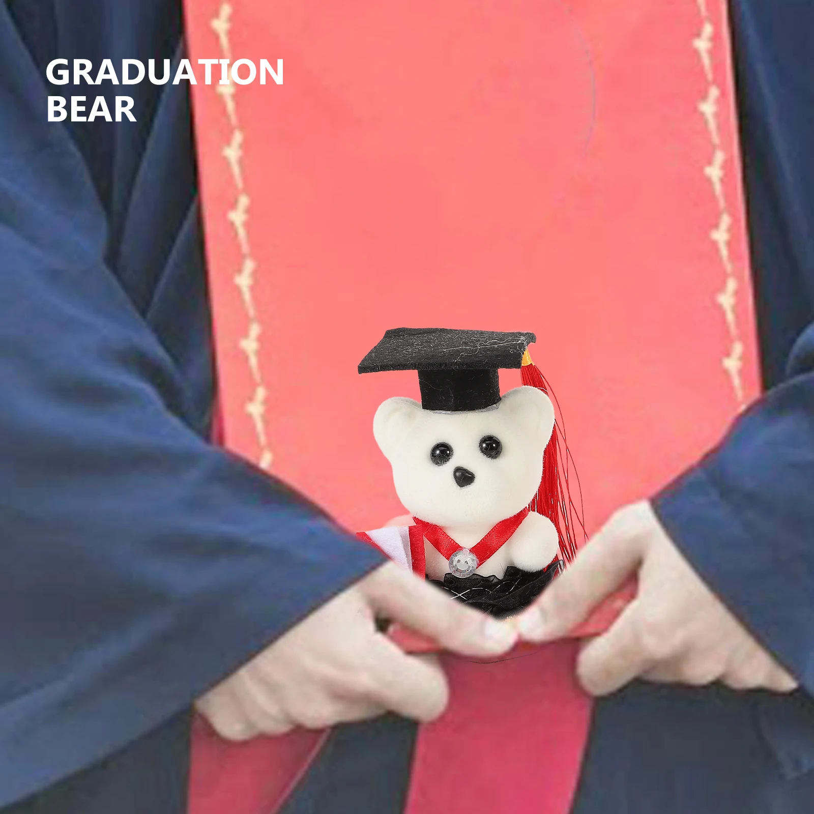 

10 Pcs Graduation Bear Flower Bouquet Materials PhD Bear Decoration Party Accessories Gift Boxes Bags Supplies Bulk