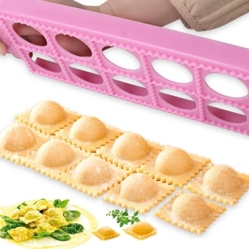 

Kitchen Tools 10 with Molds Ravioli Cutter Aluminum Shape Dumplings Mould Dough Press DIY Tools for Making Pastry