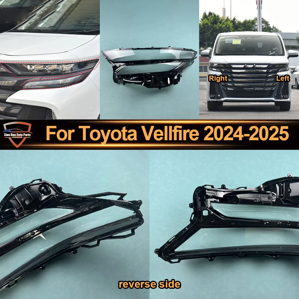 Headlight Cover Transparent Headlamp Shell Lamp Shade Lens Replace Original Lampshade Plexiglass 2024-2025 For Toyota Vellfire