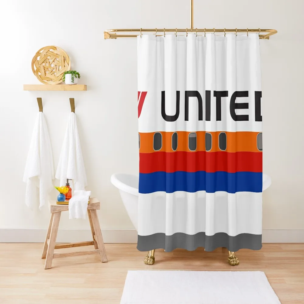 

Самолетные футболки - United Airlines (Саул Бас) Занавеска для душа Водонепроницаемая занавеска для душа в ванной комнате