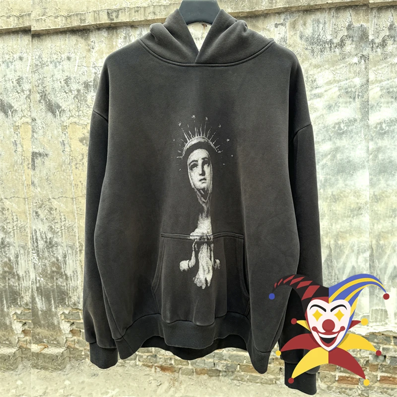 Washed SAINT Hoodie Men Women Best Quality Vintage Heavy Fabric Pullovers