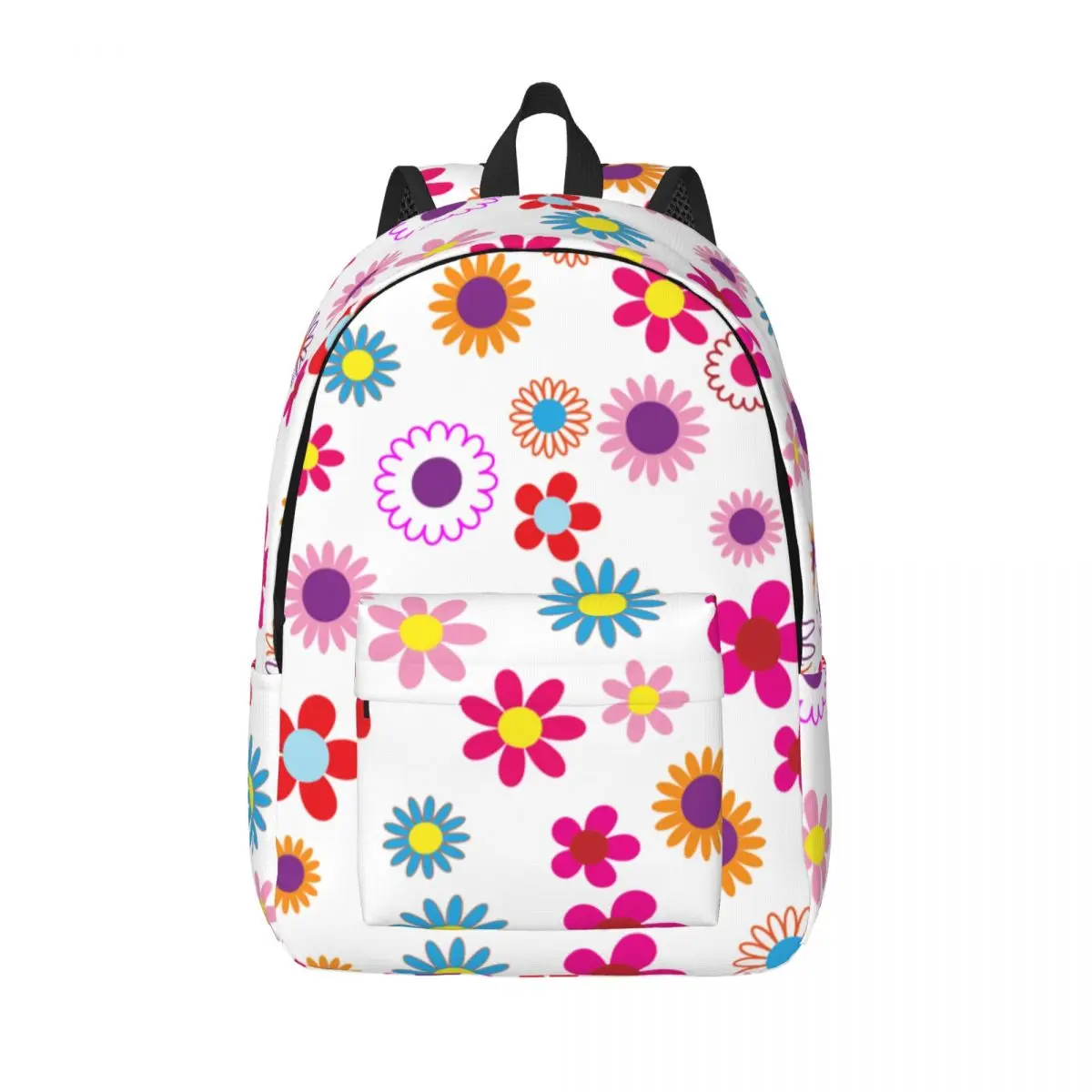 

Colorful Flower Backpack Middle High College School Student Beautiful Bookbag Teens Canvas Daypack Outdoor