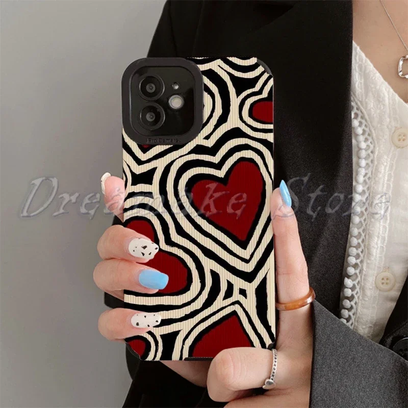 Romantic Hearts Phone Case for Iphone 11 Pro Max Iphone 16 Pro Max Iphone 13 Pro Max Iphone 14 Pro Max Iphone 15 Pro Max Case