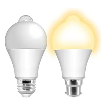 PIR 모션 센서 LED 전구 AC85-265V, 12W, 15W, 18W, 20W, 모션 활성화 램프, 자동 ON/OFF, 가정용 적외선 방사 램프 