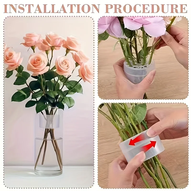Invisible Spiral Vase Flower Arranger Reusable Spiral Bouquet Holder Stem Fixer Lightweight Planting Tool DIY Floral Art Acce