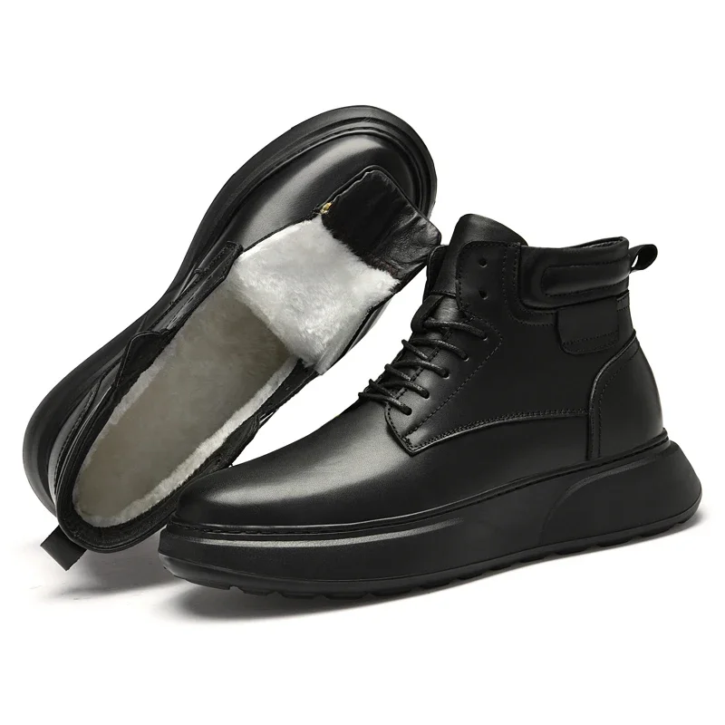 

New Fall Handmade Genuine Leather Boots Men Business Shoes Casual Ankle Boots Lightweight Soft Bottom Outdoor Shoes Driving Shoe