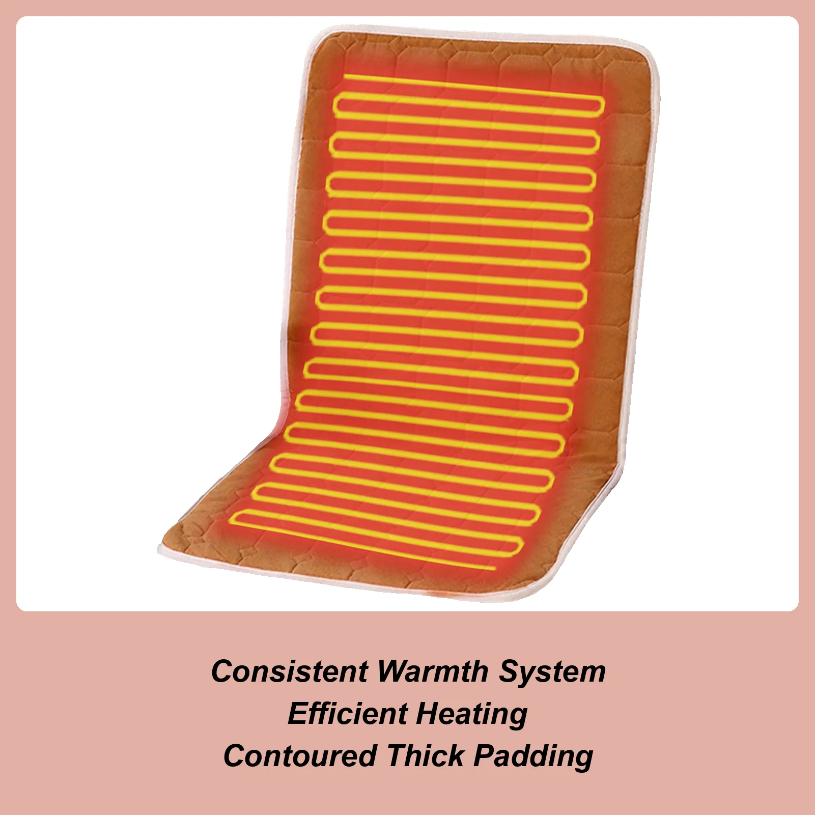 Heated Seat Pad 9 Temp Settings Heating Cover Plug-in Smart Timing Seat Warmer For Workplace Home Car Travel Driving Desk