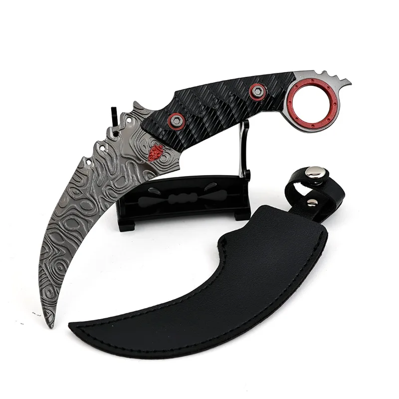 18cm Last Quarter Claw Knife Metal Model with Holster Game Arena Breakout: Infinite Karambit Militery Knives Safety Toys Boys