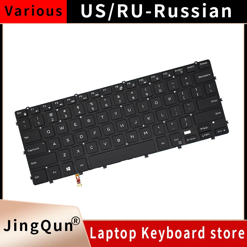 NEW Russian/US/French Laptop Keyboard FOR DELL XPS 15 9550 9560 9570 P56F Precision 5510 M5510 M5520 M5530 with Backlight