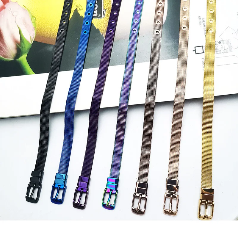 

10PC/lot 8mm 10mm 18mm wide Stainless Steel Mesh Bracelet Wristband Bangles Fit For Slide letter Charms Men Women Gift