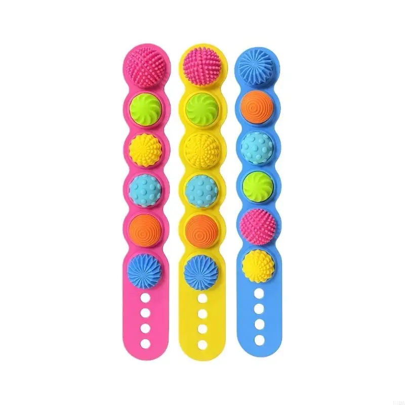 

54DA Creative Sensory Activity Bracelet Colorful Textured Novelty Gag for Toddlers