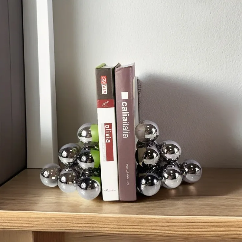 Minimally Modern Smoke Grey Crystal Glass Bookends Room Decoration Creative Bookshelf Decoration