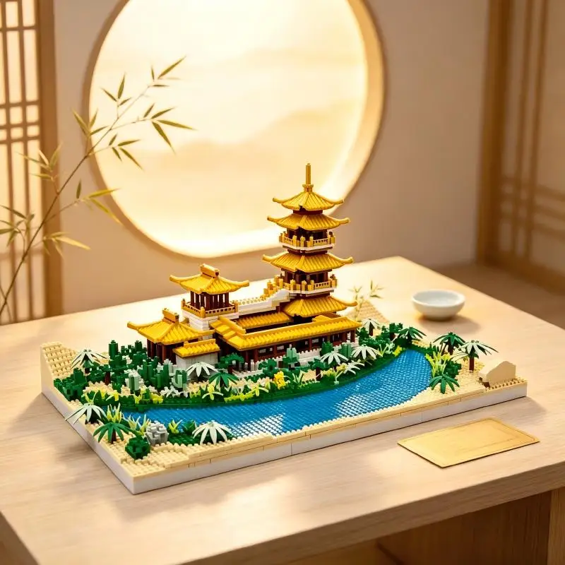 Artistic DIY Construction Bricks Model, HomeDecor Display, Thoughtful Present forCollectors on Birthday and Holiday.