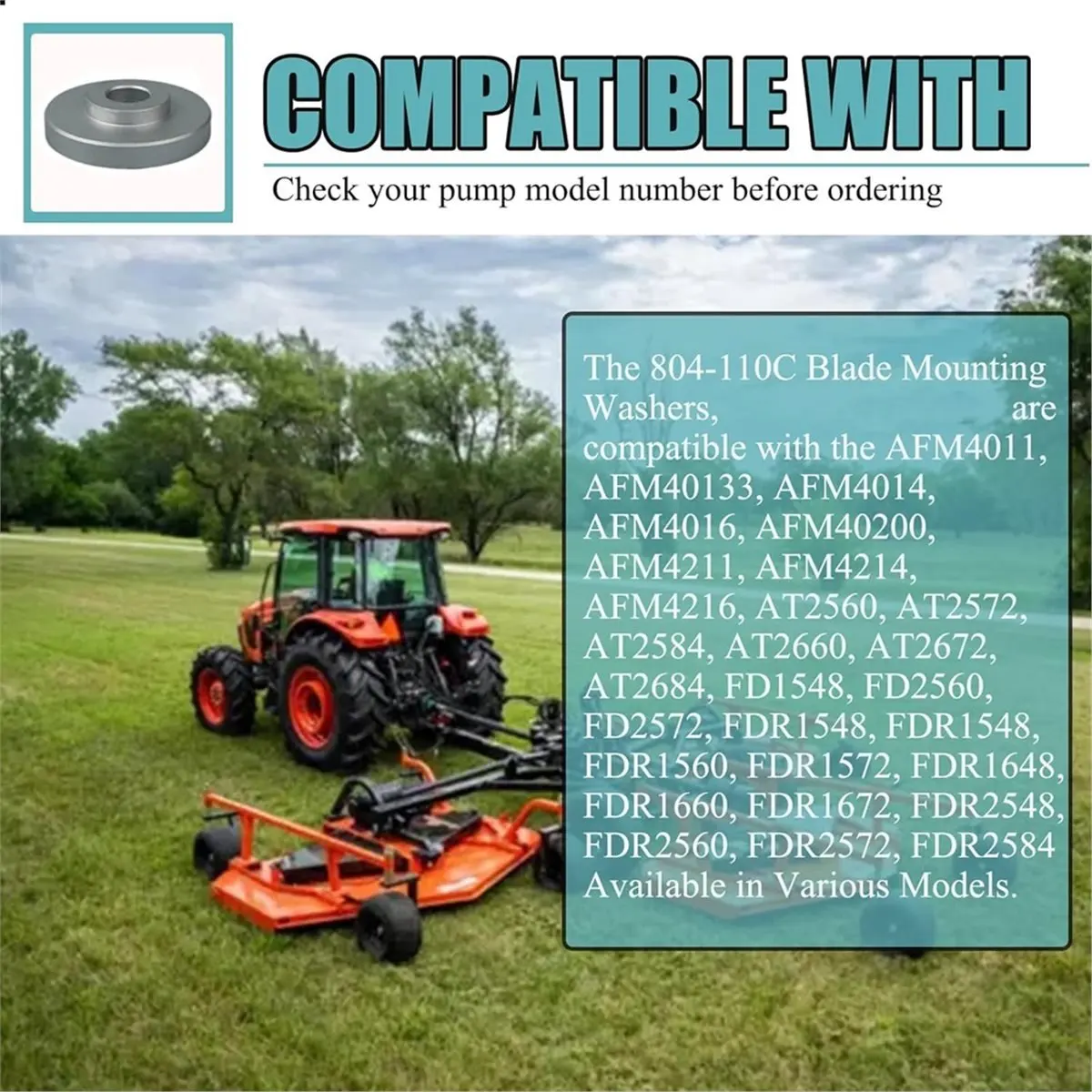 Blade Mounting Washer Code 804-110C, for FD AFM Series Land Pride Machined Blade Mounting Washers