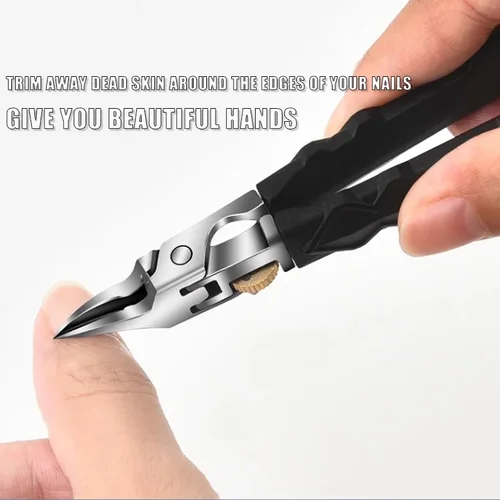 Imagen 2 del producto Cortauñas, cortauñas inclinados ultraafilados, cortauñas domésticos para uñas gruesas y cutículas, cortauñas grandes