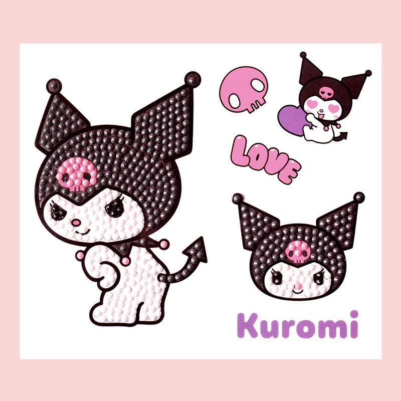 Cartoon Sanrio Children\'s Diamond Paintings Are Free To Paste Kulomi Melody Students Handmade DIY Stickers Decoration Gifts