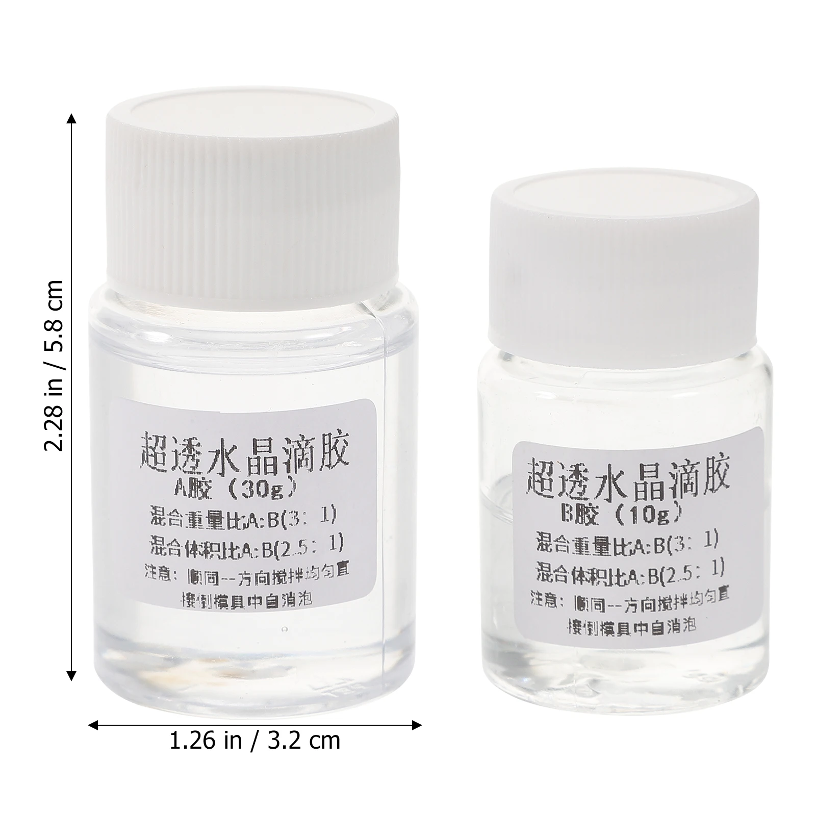 

2 Sets Waterproof Epoxy Resin Glue Clear Two Part Epoxy Resin Kit for Filler DIY Craft Glass Coating Casting Anti