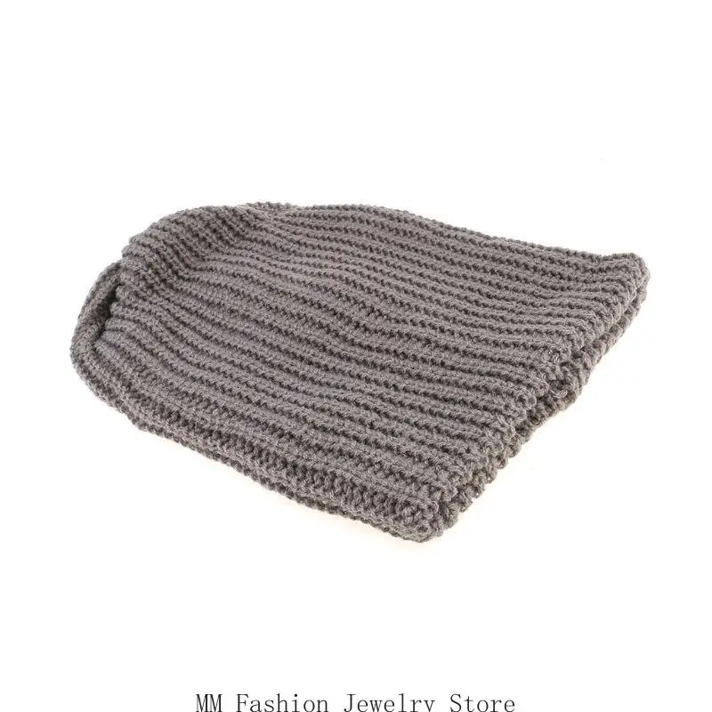 D0UB Berretto da sci oversize caldo invernale lavorato a maglia da uomo e donna unisex