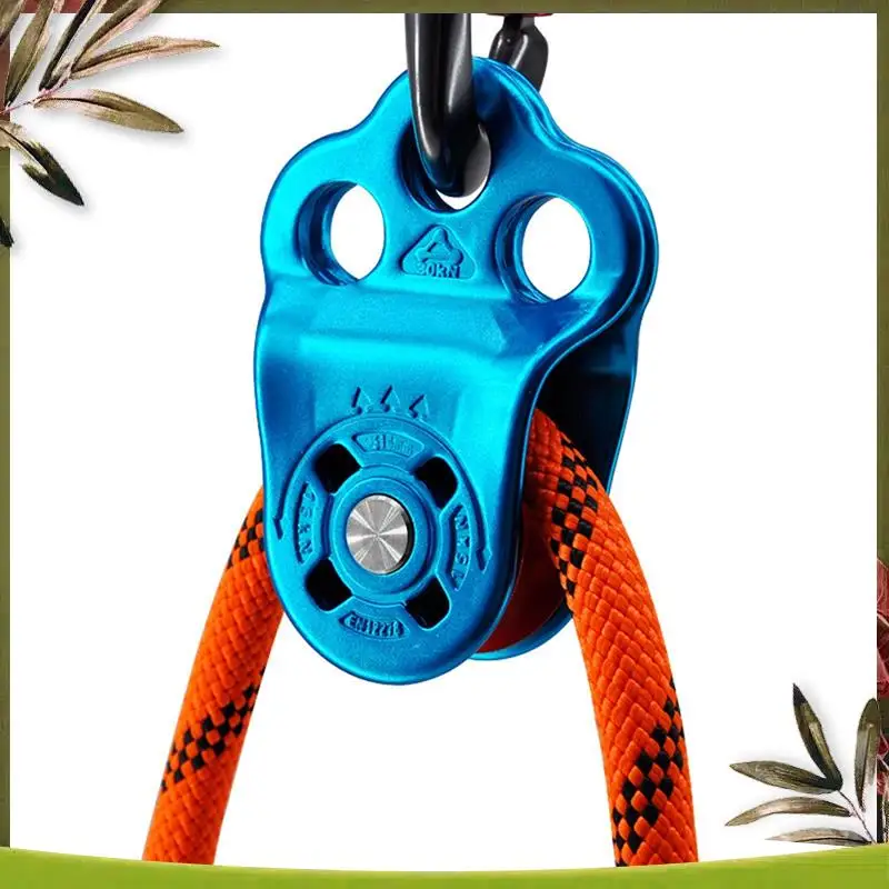 

Reliable-Rock Climbing Pulley 3 Holes Aluminum Alloy Climbing Bearing For Mountaineering Rappelling Aerial Work Exercises