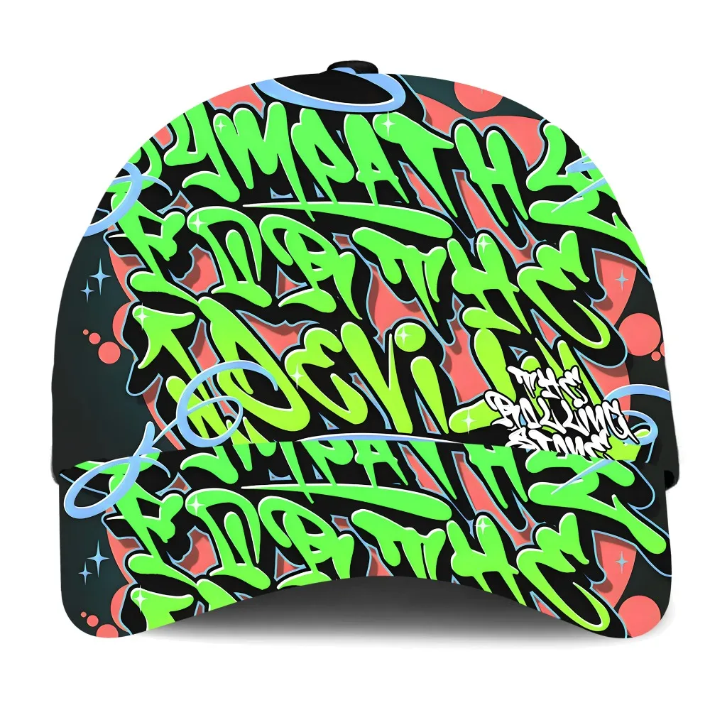 Baseball Cap Handwritten Graffiti Printed Snapback Summer Hats Men Women Hip Hop Outdoor Trendy Headwear Casual Sun Visor