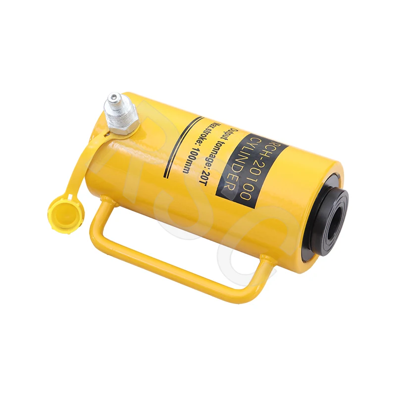 (Combination Set) Manual Hydraulic Pump CP-700 Match RCH-20100 Hollow Hydraulic Jack Output 20 Tons Stroke 100mm