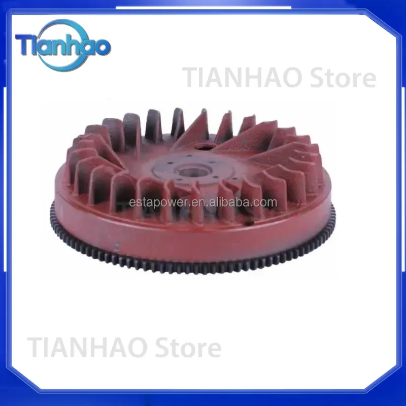Flywheel Assembly with Gear Ring for D Engin 173F 178F 186F 186FA 188F 192F 195F KM186F KM186FA KD186F KD186FA Diesel Engine