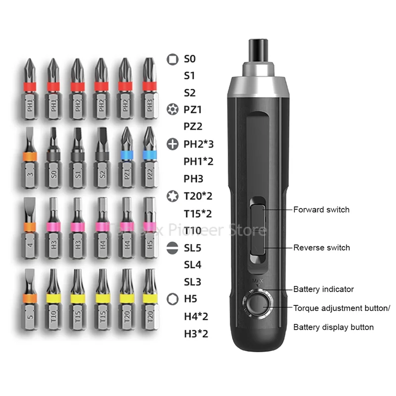 

Cordless Electric Screwdriver Rechargeable Lithium Battery Screwdrivers Mini Drill 3.6V Power Tools Set Electric Screws