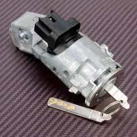 Cerradura de barril de interruptor de arranque con llaves compatible con Peugeot Partner MK2 2008 2009 2010 2011 2012 2013 2014 2015-2017 plata
