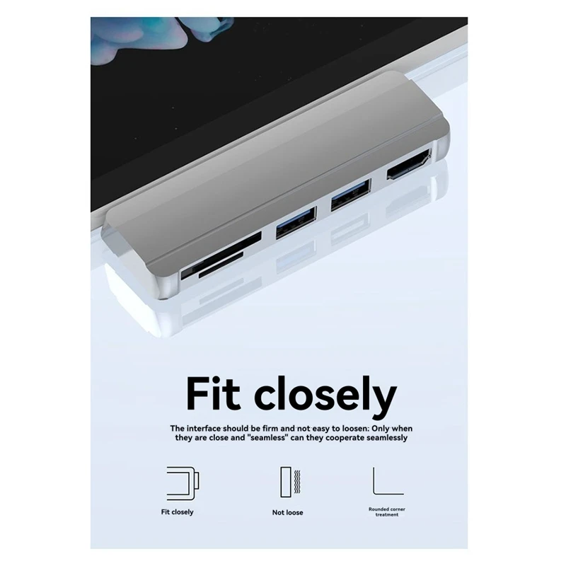 

Multiport Expander 4K -Compatible USB 3.0 HUB Docking Station Memory Card Reader for Pro 4/5/6-ABVP