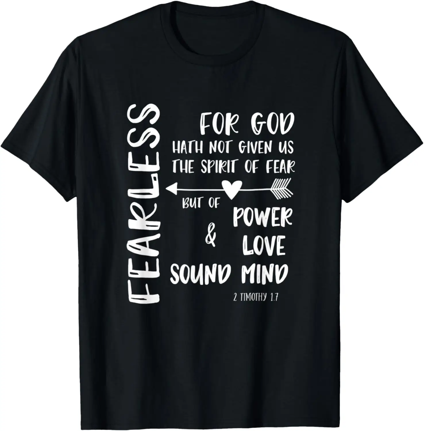 

God Hath Not Given Us Spirit of Fear KJV Scripture Christian T-Shirt