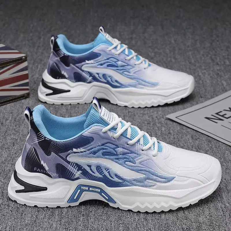 Zapatos informales para hombre, cómodos, ligeros, transpirables, diseño de personalidad, deportes de alta calidad, correr al aire libre, zapatos altos para hombre