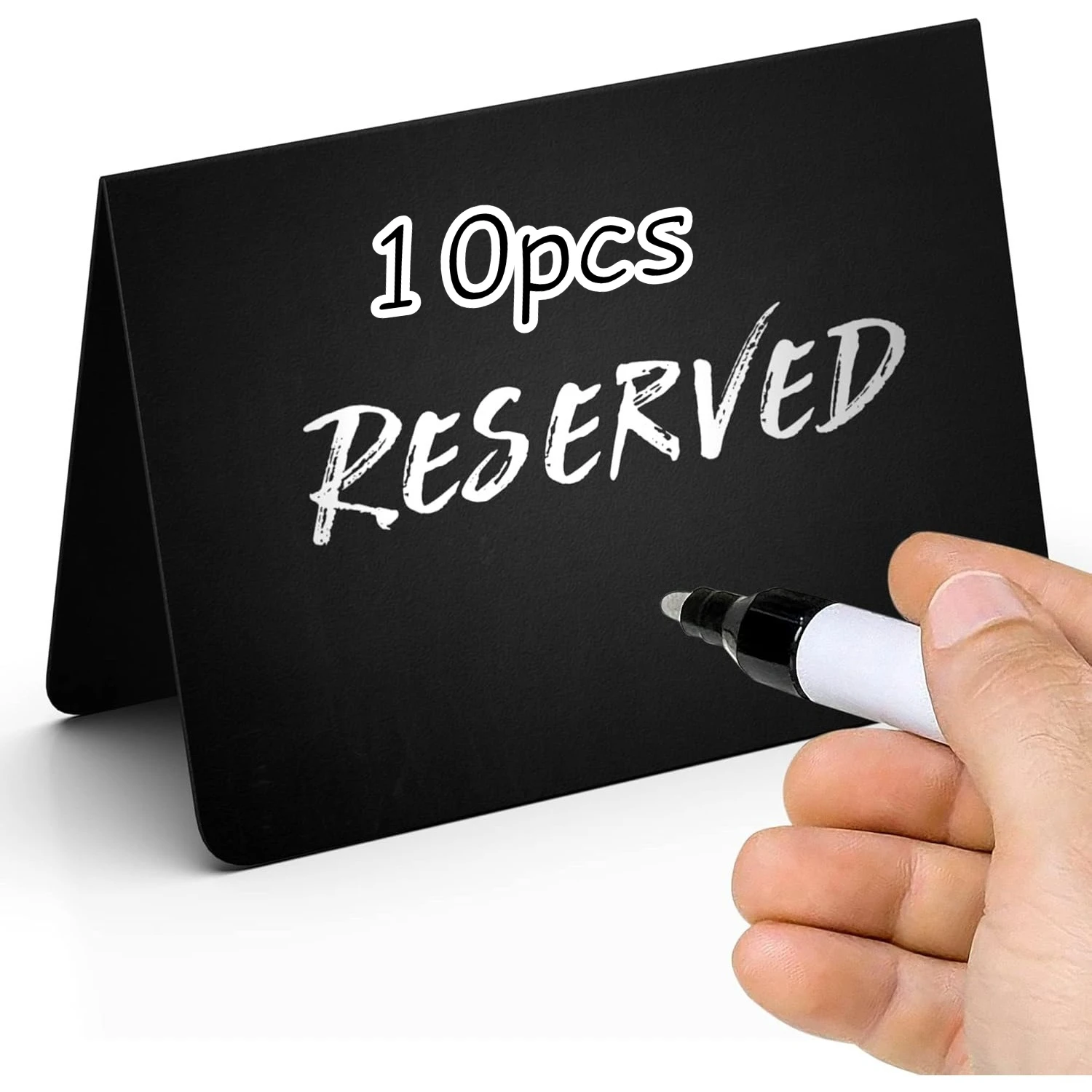 Double Sided Reserved Table Label, Reusable Table Reservation Sign for Wedding, Restaurant, Cafe, Banquet, Hotel Decoration
