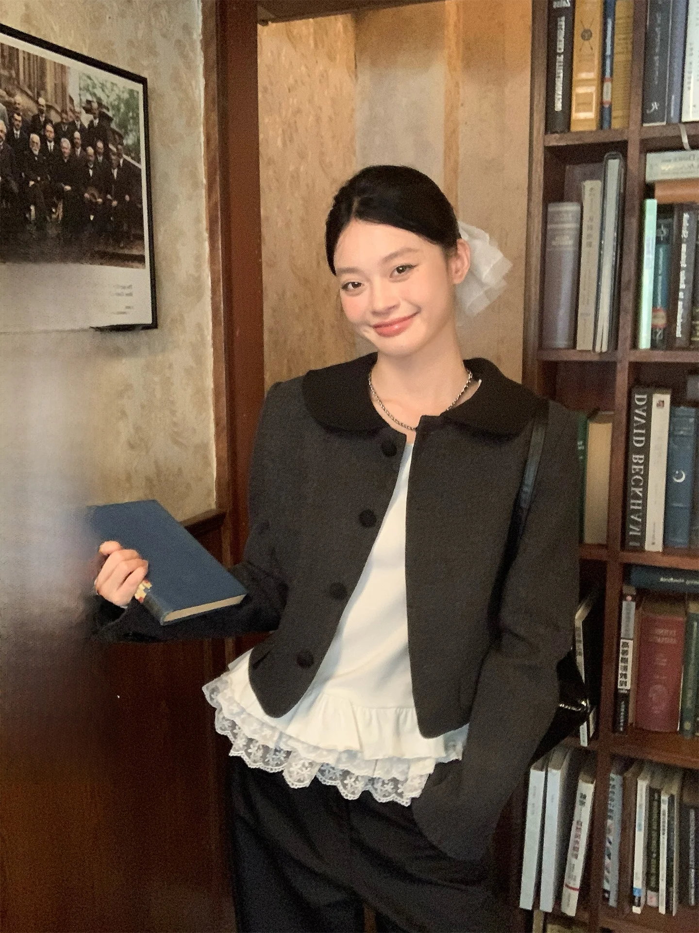 

Шерстяное пальто с глубокими глазами, женское зимнее модное корейское свободное пальто, модный ветрозащитный теплый повседневный костюм