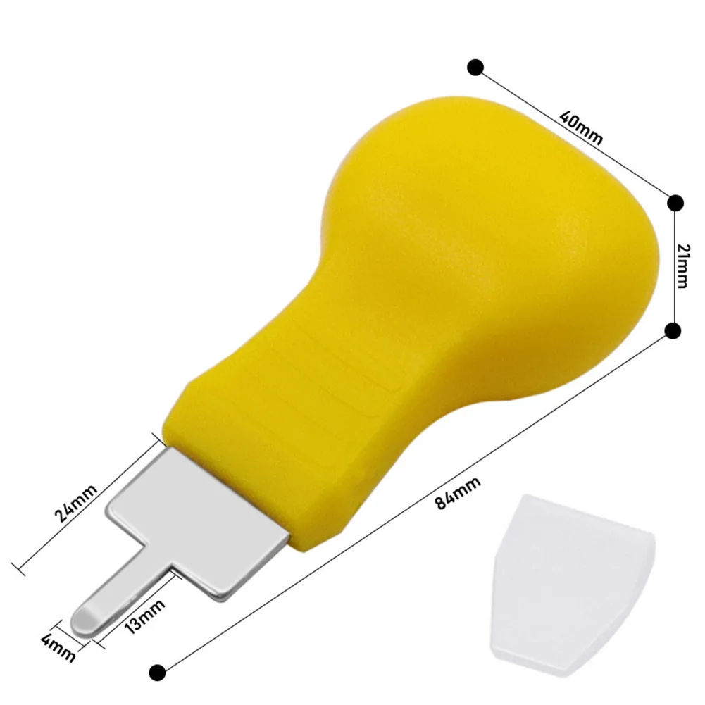 Abridor de caja amarillo, piezas de abridor, accesorios, caja de hoja trasera, herramientas de repuesto para trabajo manual, alta calidad