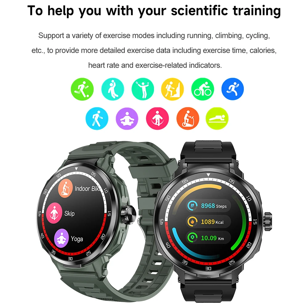 NFC 2 في 1 سماعة رأس بخاصية البلوتوث ساعة ذكية TWS Music Talk مع سماعات أذن ضغط الدم معدل ضربات القلب اختبار الرجال SmartWatch