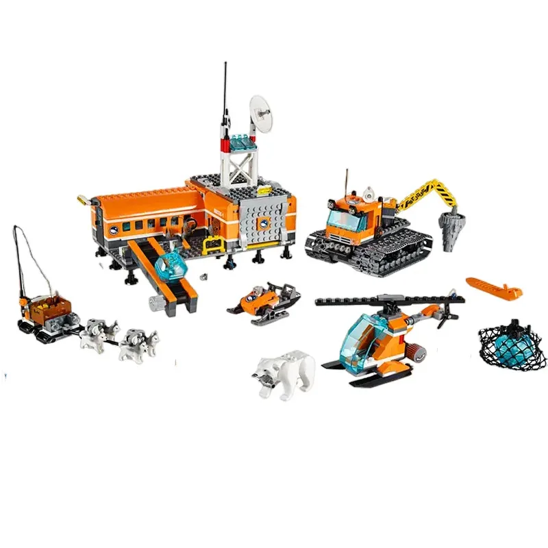 

Suitable for city series building blocks Polar adventure Arctic base camp polar bear MOC toys children's Christmas gifts