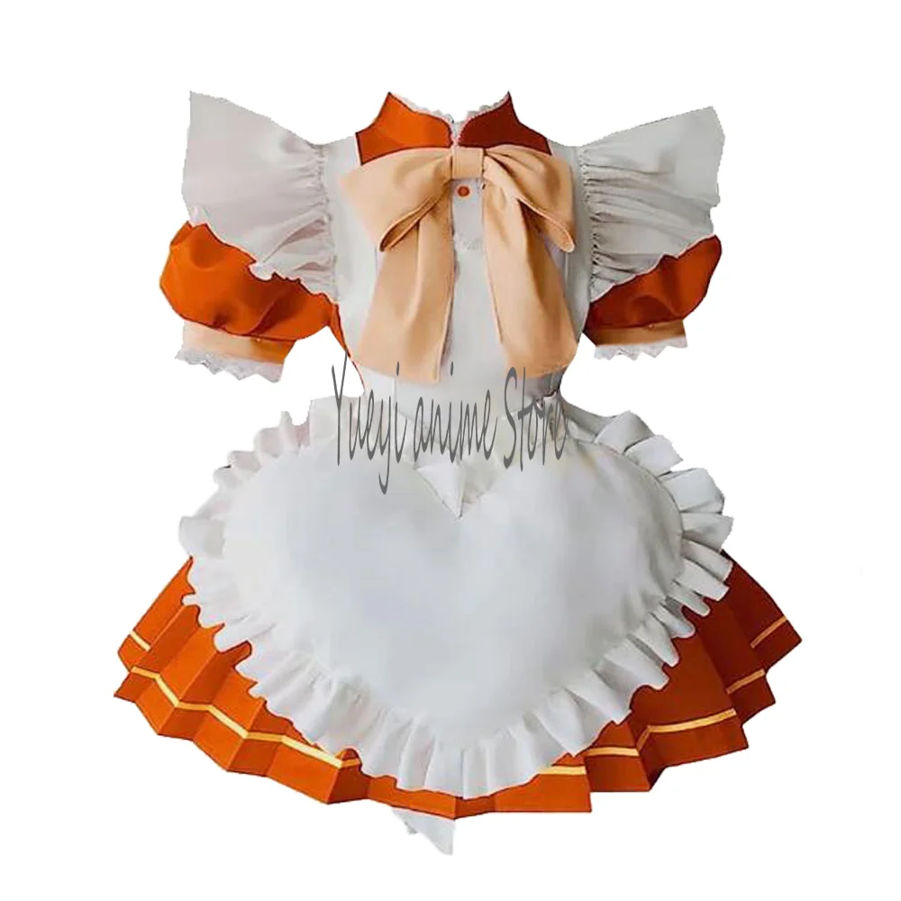 Anime Cosplay Purin Fuon Costume Orange Maid Dress Activity Party Role Play Clothing customized