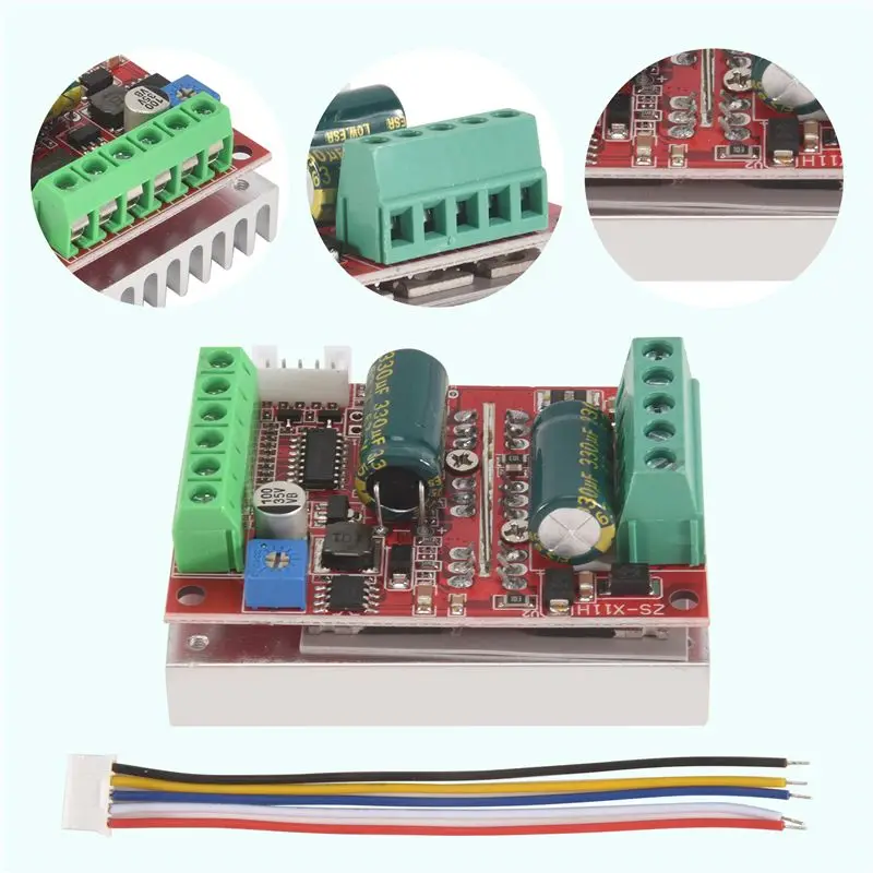 Superior DC 6-60V 400W BLDC Three Phase DC Brushless Motor Controller PWM Hall Motor Control Driver Board 12V 24V 48V