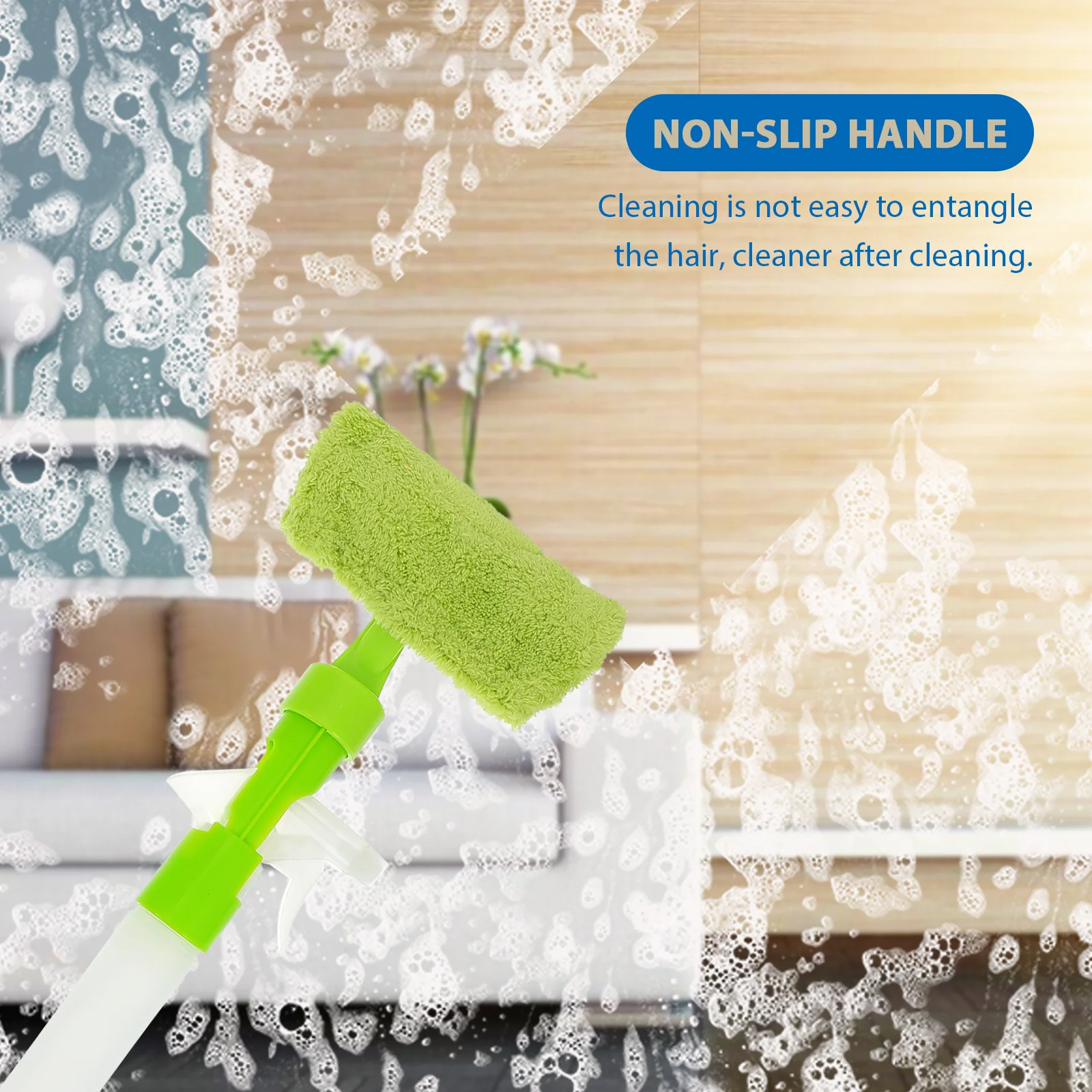 

2Pcs Glass Cleaner Squeegee Double-Sided Water-Jet Wiper for Shower Doors Tiles Mirrors Windows Car Glass Desktop Wash Basin