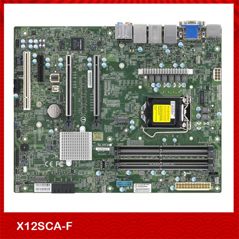 Original Server Motherboard For Supermicro X12SCA-F W480 Support 10th i9 W-1200 Good Quality