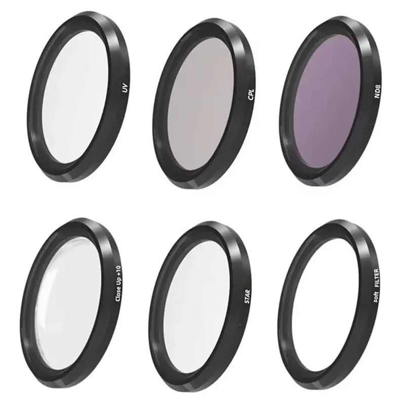 B86B-Polarizer Magnetic Filter Set For Ricoh GR3X GR23 For Panasonic LX10 For Canon G7x3 G7X2 For Sony ZV-1 6IN1
