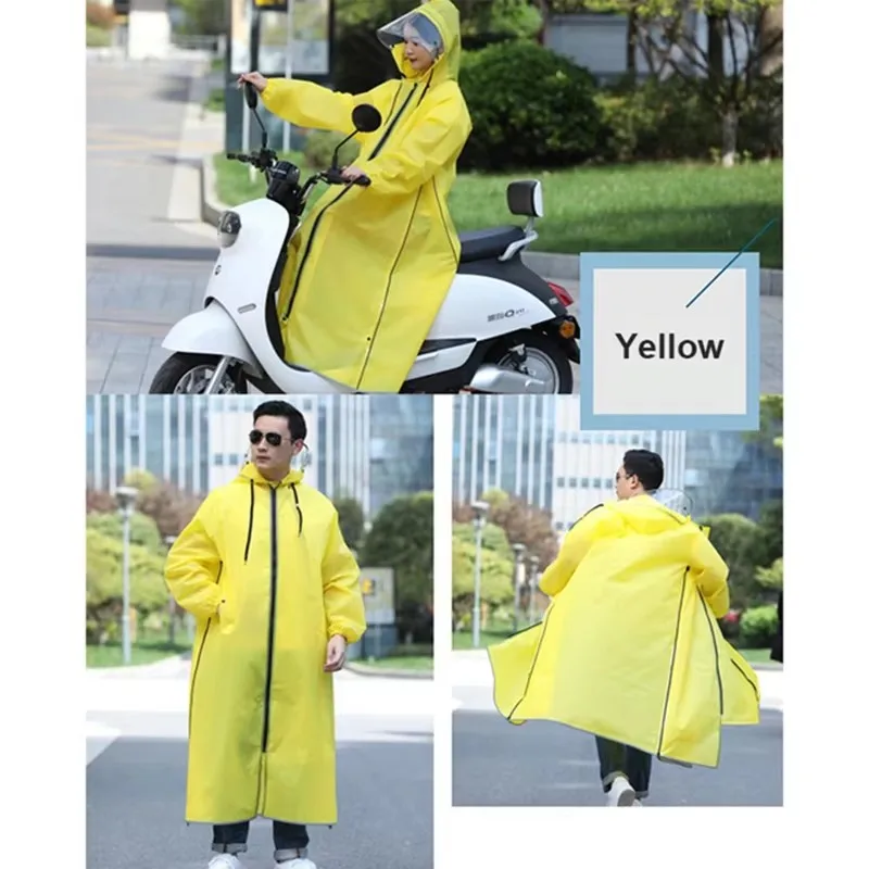 

Lightweight Cycling Hiking Camping Rain Poncho Outdoor Bike Hooded Raincoat Rain Cape with Reflective Stripe for Adult Yellow