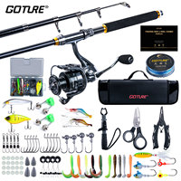 Goture Fishing Rod Reel Combo 1.8M 2.1M 2.4M 2.7M Carbon Fiber Telescopic Fishing Rod with Spinning Reel Combo With Carrier Bag
