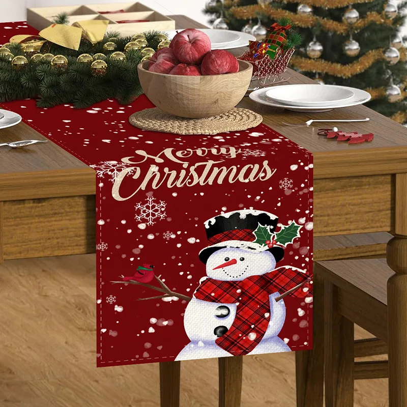 

Christmas table flags, European and American holidays, home parties, table decorations, and tablecloths